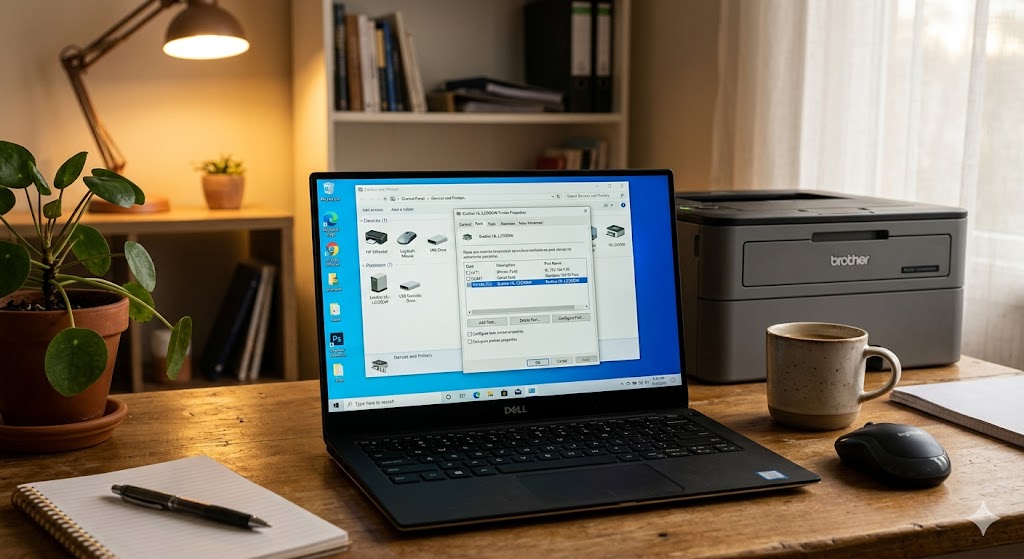 Xem địa chỉ IP máy in qua phần Devices and Printers trên Windows